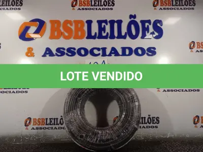 LOTE 010 - 01 ROLO DE CABO FLEXÍVEL 100M 10MM NA COR PRETA.(NO ESTADO) ATENÇÃO! FAZER A VISITAÇÃO ANTES DE ARREMATAR, NÃO SABEMOS SE FUNCIONA. LEILÃO NÃO TEM GARANTIA E NEM DEVOLUÇÃO, SUJEITO A POSSÍVEIS AVARIAS VISÍVEIS/OCULTAS E/OU AUSÊNCIA DE COMPONENTES.