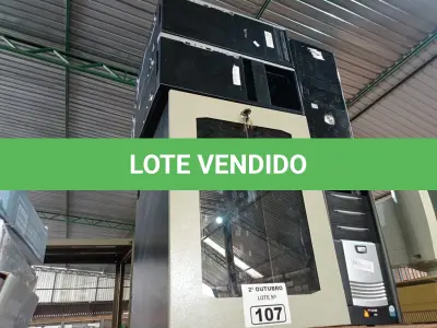 LOTE 107 - 04 GABINETES PARA PC E 01 RACK PARA EQUIPAMENTOS ELETRÔNICOS. (NO ESTADO) ATENÇÃO! FAZER A VISITAÇÃO ANTES DE ARREMATAR, NÃO SABEMOS SE FUNCIONA. LEILÃO NÃO TEM GARANTIA E NEM DEVOLUÇÃO, SUJEITO A POSSÍVEIS AVARIAS VISÍVEIS/OCULTAS E/OU AUSÊNCIA DE COMPONENTES.