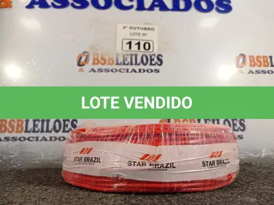 LOTE 110 - 01 ROLO DE CABO FLEXÍVEL 100M 4MM NA COR VERMELHA. (NO ESTADO) ATENÇÃO! FAZER A VISITAÇÃO ANTES DE ARREMATAR, NÃO SABEMOS SE FUNCIONA. LEILÃO NÃO TEM GARANTIA E NEM DEVOLUÇÃO, SUJEITO A POSSÍVEIS AVARIAS VISÍVEIS/OCULTAS E/OU AUSÊNCIA DE COMPONENTES.