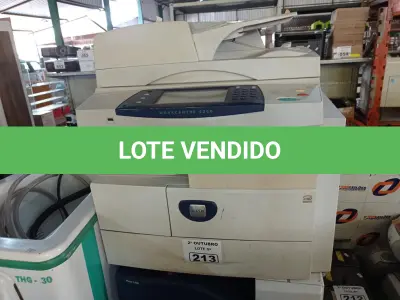 LOTE 213 - 02 IMPRESSORAS MARCAS XEROX SENDO 01 MULTIFUNCIONAL MODELO WORKCENTRE 4260. (NO ESTADO) ATENÇÃO! FAZER A VISITAÇÃO ANTES DE ARREMATAR, NÃO SABEMOS SE FUNCIONA. LEILÃO NÃO TEM GARANTIA E NEM DEVOLUÇÃO, SUJEITO A POSSÍVEIS AVARIAS VISÍVEIS/OCULTAS E/OU AUSÊNCIA DE COMPONENTES.