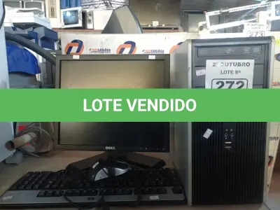 LOTE 272 - 01 CPU, 01 MONITOR, 01 TECLADO E 01 MOUSE. (NO ESTADO) ATENÇÃO! FAZER A VISITAÇÃO ANTES DE ARREMATAR, NÃO SABEMOS SE FUNCIONA. LEILÃO NÃO TEM GARANTIA E NEM DEVOLUÇÃO, SUJEITO A POSSÍVEIS AVARIAS VISÍVEIS/OCULTAS E/OU AUSÊNCIA DE COMPONENTES.