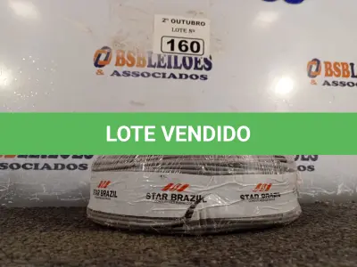 LOTE 160 - 01 ROLO DE CABO FLEXÍVEL 100M 2,5MM NA COR CINZA. (NO ESTADO) ATENÇÃO! FAZER A VISITAÇÃO ANTES DE ARREMATAR, NÃO SABEMOS SE FUNCIONA. LEILÃO NÃO TEM GARANTIA E NEM DEVOLUÇÃO, SUJEITO A POSSÍVEIS AVARIAS VISÍVEIS/OCULTAS E/OU AUSÊNCIA DE COMPONENTES.