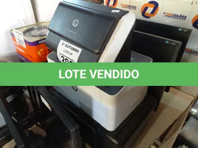 LOTE 205 - 04 MONITORES, 02 IMPRESSORAS E 01 SCANER MARCAS E MODELOS DIVERSOS. (NO ESTADO) ATENÇÃO! FAZER A VISITAÇÃO ANTES DE ARREMATAR, NÃO SABEMOS SE FUNCIONA. LEILÃO NÃO TEM GARANTIA E NEM DEVOLUÇÃO, SUJEITO A POSSÍVEIS AVARIAS VISÍVEIS/OCULTAS E/OU AUSÊNCIA DE COMPONENTES.