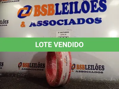 LOTE 200 - 01 ROLO DE CABO FLEXÍVEL 100M 2,5MM NA COR VERMELHA. (NO ESTADO) ATENÇÃO! FAZER A VISITAÇÃO ANTES DE ARREMATAR, NÃO SABEMOS SE FUNCIONA. LEILÃO NÃO TEM GARANTIA E NEM DEVOLUÇÃO, SUJEITO A POSSÍVEIS AVARIAS VISÍVEIS/OCULTAS E/OU AUSÊNCIA DE COMPONENTES.