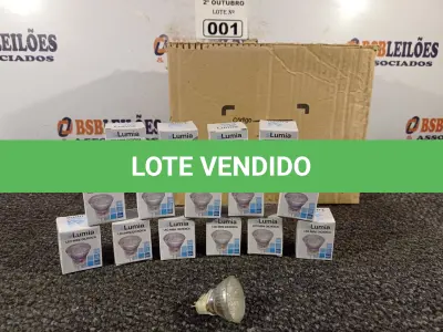 LOTE 001 - 01 LOTE COM VÁRIAS LÂMPADAS LED MINI DICROICA. (NO ESTADO) ATENÇÃO! FAZER A VISITAÇÃO ANTES DE ARREMATAR, NÃO SABEMOS SE FUNCIONA. LEILÃO NÃO TEM GARANTIA E NEM DEVOLUÇÃO, SUJEITO A POSSÍVEIS AVARIAS VISÍVEIS/OCULTAS E/OU AUSÊNCIA DE COMPONENTES.