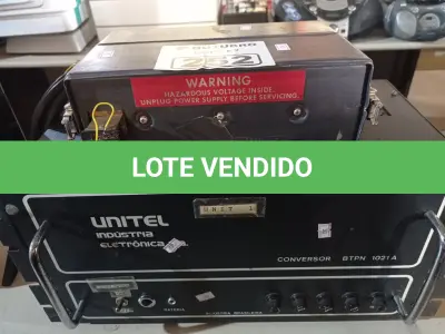 LOTE 252 - 01 CONVERSOR BTPN 1021 A. (NO ESTADO) ATENÇÃO! FAZER A VISITAÇÃO ANTES DE ARREMATAR, NÃO SABEMOS SE FUNCIONA. LEILÃO NÃO TEM GARANTIA E NEM DEVOLUÇÃO, SUJEITO A POSSÍVEIS AVARIAS VISÍVEIS/OCULTAS E/OU AUSÊNCIA DE COMPONENTES.