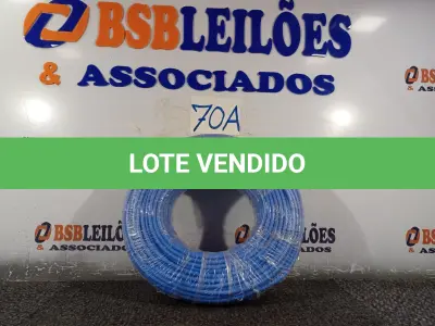 LOTE 070 - 01 ROLO DE CABO FLEXÍVEL 100M 10MM NA COR AZUL.(NO ESTADO) ATENÇÃO! FAZER A VISITAÇÃO ANTES DE ARREMATAR, NÃO SABEMOS SE FUNCIONA. LEILÃO NÃO TEM GARANTIA E NEM DEVOLUÇÃO, SUJEITO A POSSÍVEIS AVARIAS VISÍVEIS/OCULTAS E/OU AUSÊNCIA DE COMPONENTES.