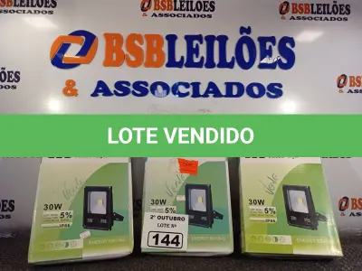 LOTE 144 - 03 REFLETORES DE LED 30W. (NO ESTADO) ATENÇÃO! FAZER A VISITAÇÃO ANTES DE ARREMATAR, NÃO SABEMOS SE FUNCIONA. LEILÃO NÃO TEM GARANTIA E NEM DEVOLUÇÃO, SUJEITO A POSSÍVEIS AVARIAS VISÍVEIS/OCULTAS E/OU AUSÊNCIA DE COMPONENTES.