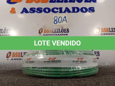 LOTE 080 - 01 ROLO DE CABO FLEXÍVEL 100M 10MM NA COR VERDE.(NO ESTADO) ATENÇÃO! FAZER A VISITAÇÃO ANTES DE ARREMATAR, NÃO SABEMOS SE FUNCIONA. LEILÃO NÃO TEM GARANTIA E NEM DEVOLUÇÃO, SUJEITO A POSSÍVEIS AVARIAS VISÍVEIS/OCULTAS E/OU AUSÊNCIA DE COMPONENTES.