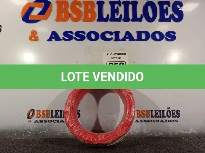 LOTE 050 - 01 ROLO DE CABO FLEXÍVEL 100M 2,5MM NA COR VERMELHA. (NO ESTADO) ATENÇÃO! FAZER A VISITAÇÃO ANTES DE ARREMATAR, NÃO SABEMOS SE FUNCIONA. LEILÃO NÃO TEM GARANTIA E NEM DEVOLUÇÃO, SUJEITO A POSSÍVEIS AVARIAS VISÍVEIS/OCULTAS E/OU AUSÊNCIA DE COMPONENTES.