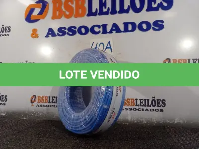 LOTE 040 - 01 ROLO DE CABO FLEXÍVEL 100M 10MM NA COR AZUL.(NO ESTADO) ATENÇÃO! FAZER A VISITAÇÃO ANTES DE ARREMATAR, NÃO SABEMOS SE FUNCIONA. LEILÃO NÃO TEM GARANTIA E NEM DEVOLUÇÃO, SUJEITO A POSSÍVEIS AVARIAS VISÍVEIS/OCULTAS E/OU AUSÊNCIA DE COMPONENTES.