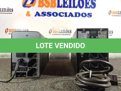 LOTE 560 - 01 NOBREAK SMS 12V 700VA E 01 NOBREAK NHS 24V 1400VA COM SAÍDA 220V. (NO ESTADO) ATENÇÃO! FAZER A VISITAÇÃO ANTES DE ARREMATAR, NÃO SABEMOS SE FUNCIONA. LEILÃO NÃO TEM GARANTIA E NEM DEVOLUÇÃO, SUJEITO A POSSÍVEIS AVARIAS VISÍVEIS/OCULTAS E/OU AUSÊNCIA DE COMPONENTES.
