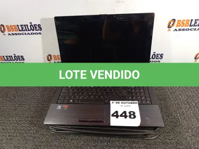 LOTE 448 - 01 NOTEBOOK MARCA ASUS COM PASTA. (NO ESTADO) ATENÇÃO! FAZER A VISITAÇÃO ANTES DE ARREMATAR, NÃO SABEMOS SE FUNCIONA. LEILÃO NÃO TEM GARANTIA E NEM DEVOLUÇÃO, SUJEITO A POSSÍVEIS AVARIAS VISÍVEIS/OCULTAS E/OU AUSÊNCIA DE COMPONENTES.