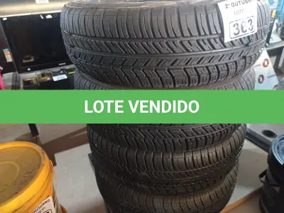 LOTE 363 - 04 PNEUS REMOLD 175/65/14. (NO ESTADO) ATENÇÃO! FAZER A VISITAÇÃO ANTES DE ARREMATAR, NÃO SABEMOS SE FUNCIONA. LEILÃO NÃO TEM GARANTIA E NEM DEVOLUÇÃO, SUJEITO A POSSÍVEIS AVARIAS VISÍVEIS/OCULTAS E/OU AUSÊNCIA DE COMPONENTES.