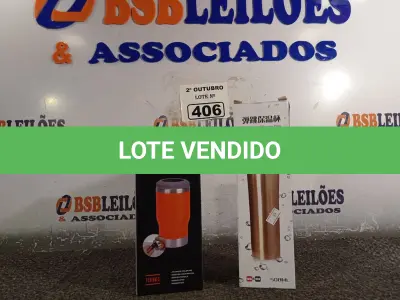 LOTE 406 - 01 KIT COPO + GARRAFA TÉRMICOS. (NO ESTADO) ATENÇÃO! FAZER A VISITAÇÃO ANTES DE ARREMATAR, NÃO SABEMOS SE FUNCIONA. LEILÃO NÃO TEM GARANTIA E NEM DEVOLUÇÃO, SUJEITO A POSSÍVEIS AVARIAS VISÍVEIS/OCULTAS E/OU AUSÊNCIA DE COMPONENTES.
