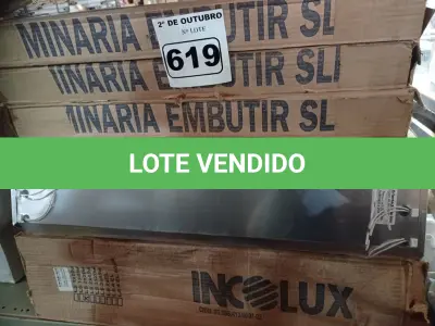 LOTE 619 - 10 LUMINÁRIAS DE EMBUTIR EM ALUMÍNIO 2X20 INCOLUSTRE. (NO ESTADO) ATENÇÃO! FAZER A VISITAÇÃO ANTES DE ARREMATAR, NÃO SABEMOS SE FUNCIONA. LEILÃO NÃO TEM GARANTIA E NEM DEVOLUÇÃO, SUJEITO A POSSÍVEIS AVARIAS VISÍVEIS/OCULTAS E/OU AUSÊNCIA DE COMPONENTES.