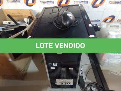 LOTE 330 - 01 CPU, 01 MONITOR, 01 TECLADO E 01 MOUSE. (NO ESTADO) ATENÇÃO! FAZER A VISITAÇÃO ANTES DE ARREMATAR, NÃO SABEMOS SE FUNCIONA. LEILÃO NÃO TEM GARANTIA E NEM DEVOLUÇÃO, SUJEITO A POSSÍVEIS AVARIAS VISÍVEIS/OCULTAS E/OU AUSÊNCIA DE COMPONENTES.