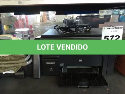 LOTE 572 - 01 IMPRESSORA MULTIFUNCIONAL HP LASERJET M1132MFP, 01 ASSENTO PARA CRIANÇAS DE 15 A 36KG, 01 BANQUETA DOBRÁVEL E 01 FERRO DE PASSAR A VAPOR. (NO ESTADO) ATENÇÃO! FAZER A VISITAÇÃO ANTES DE ARREMATAR, NÃO SABEMOS SE FUNCIONA. LEILÃO NÃO TEM GARANTIA E NEM DEVOLUÇÃO, SUJEITO A POSSÍVEIS AVARIAS VISÍVEIS/OCULTAS E/OU AUSÊNCIA DE COMPONENTES.