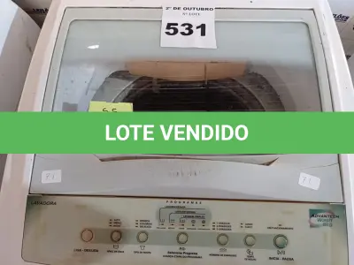 LOTE 531 - 01 LAVADORA DE ROUPAS 8KG MARCA BRASTEMP 220V. (NO ESTADO) ATENÇÃO! FAZER A VISITAÇÃO ANTES DE ARREMATAR, NÃO SABEMOS SE FUNCIONA. LEILÃO NÃO TEM GARANTIA E NEM DEVOLUÇÃO, SUJEITO A POSSÍVEIS AVARIAS VISÍVEIS/OCULTAS E/OU AUSÊNCIA DE COMPONENTES.