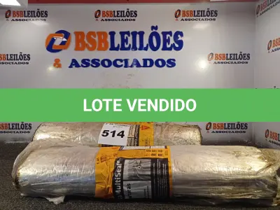LOTE 514 - 02 ROLOS DE MANTA ASFÁLTICA MULTIUSO. (NO ESTADO) ATENÇÃO! FAZER A VISITAÇÃO ANTES DE ARREMATAR, NÃO SABEMOS SE FUNCIONA. LEILÃO NÃO TEM GARANTIA E NEM DEVOLUÇÃO, SUJEITO A POSSÍVEIS AVARIAS VISÍVEIS/OCULTAS E/OU AUSÊNCIA DE COMPONENTES.