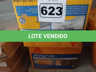 LOTE 623 - 02 CAIXAS DE SIKA TOP-100, REVESTIMENTO IMPERMEABILIZANTE SEMIFLEXÍVEL. (NO ESTADO) ATENÇÃO! FAZER A VISITAÇÃO ANTES DE ARREMATAR, NÃO SABEMOS SE FUNCIONA. LEILÃO NÃO TEM GARANTIA E NEM DEVOLUÇÃO, SUJEITO A POSSÍVEIS AVARIAS VISÍVEIS/OCULTAS E/OU AUSÊNCIA DE COMPONENTES.