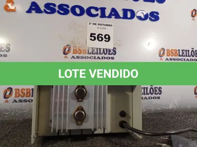 LOTE 569 - 01 FONTE DE ALIMENTAÇÃO ESTABILIZADA 12V 3 AMPERES. (NO ESTADO) ATENÇÃO! FAZER A VISITAÇÃO ANTES DE ARREMATAR, NÃO SABEMOS SE FUNCIONA. LEILÃO NÃO TEM GARANTIA E NEM DEVOLUÇÃO, SUJEITO A POSSÍVEIS AVARIAS VISÍVEIS/OCULTAS E/OU AUSÊNCIA DE COMPONENTES.
