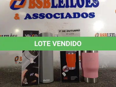 LOTE 424 - 01 KIT COPO + GARRAFA TÉRMICOS. (NO ESTADO) ATENÇÃO! FAZER A VISITAÇÃO ANTES DE ARREMATAR, NÃO SABEMOS SE FUNCIONA. LEILÃO NÃO TEM GARANTIA E NEM DEVOLUÇÃO, SUJEITO A POSSÍVEIS AVARIAS VISÍVEIS/OCULTAS E/OU AUSÊNCIA DE COMPONENTES.