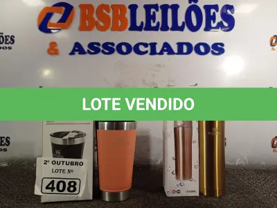 LOTE 408 - 01 KIT COPO + GARRAFA TÉRMICOS. (NO ESTADO) ATENÇÃO! FAZER A VISITAÇÃO ANTES DE ARREMATAR, NÃO SABEMOS SE FUNCIONA. LEILÃO NÃO TEM GARANTIA E NEM DEVOLUÇÃO, SUJEITO A POSSÍVEIS AVARIAS VISÍVEIS/OCULTAS E/OU AUSÊNCIA DE COMPONENTES.