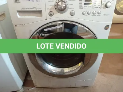 LOTE 529 - 01 LAVA SECA MARCA LG CAPACIDADE 8.5KG 220V. (NO ESTADO) ATENÇÃO! FAZER A VISITAÇÃO ANTES DE ARREMATAR, NÃO SABEMOS SE FUNCIONA. LEILÃO NÃO TEM GARANTIA E NEM DEVOLUÇÃO, SUJEITO A POSSÍVEIS AVARIAS VISÍVEIS/OCULTAS E/OU AUSÊNCIA DE COMPONENTES.