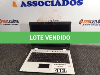 LOTE 413 - 01 NOTEBOOK DATEN. (NO ESTADO) ATENÇÃO! FAZER A VISITAÇÃO ANTES DE ARREMATAR, NÃO SABEMOS SE FUNCIONA. LEILÃO NÃO TEM GARANTIA E NEM DEVOLUÇÃO, SUJEITO A POSSÍVEIS AVARIAS VISÍVEIS/OCULTAS E/OU AUSÊNCIA DE COMPONENTES.