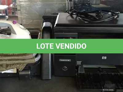 LOTE 572 - 01 IMPRESSORA MULTIFUNCIONAL HP LASERJET M1132MFP, 01 ASSENTO PARA CRIANÇAS DE 15 A 36KG, 01 BANQUETA DOBRÁVEL E 01 FERRO DE PASSAR A VAPOR. (NO ESTADO) ATENÇÃO! FAZER A VISITAÇÃO ANTES DE ARREMATAR, NÃO SABEMOS SE FUNCIONA. LEILÃO NÃO TEM GARANTIA E NEM DEVOLUÇÃO, SUJEITO A POSSÍVEIS AVARIAS VISÍVEIS/OCULTAS E/OU AUSÊNCIA DE COMPONENTES.