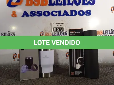 LOTE 405 - 01 KIT COPO + GARRAFA TÉRMICOS. (NO ESTADO) ATENÇÃO! FAZER A VISITAÇÃO ANTES DE ARREMATAR, NÃO SABEMOS SE FUNCIONA. LEILÃO NÃO TEM GARANTIA E NEM DEVOLUÇÃO, SUJEITO A POSSÍVEIS AVARIAS VISÍVEIS/OCULTAS E/OU AUSÊNCIA DE COMPONENTES.