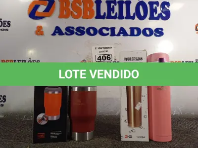 LOTE 406 - 01 KIT COPO + GARRAFA TÉRMICOS. (NO ESTADO) ATENÇÃO! FAZER A VISITAÇÃO ANTES DE ARREMATAR, NÃO SABEMOS SE FUNCIONA. LEILÃO NÃO TEM GARANTIA E NEM DEVOLUÇÃO, SUJEITO A POSSÍVEIS AVARIAS VISÍVEIS/OCULTAS E/OU AUSÊNCIA DE COMPONENTES.
