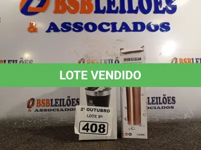 LOTE 408 - 01 KIT COPO + GARRAFA TÉRMICOS. (NO ESTADO) ATENÇÃO! FAZER A VISITAÇÃO ANTES DE ARREMATAR, NÃO SABEMOS SE FUNCIONA. LEILÃO NÃO TEM GARANTIA E NEM DEVOLUÇÃO, SUJEITO A POSSÍVEIS AVARIAS VISÍVEIS/OCULTAS E/OU AUSÊNCIA DE COMPONENTES.