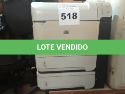 LOTE 518 - 01 IMPRESSORA HP LASERJET P4015N. (NO ESTADO) ATENÇÃO! FAZER A VISITAÇÃO ANTES DE ARREMATAR, NÃO SABEMOS SE FUNCIONA. LEILÃO NÃO TEM GARANTIA E NEM DEVOLUÇÃO, SUJEITO A POSSÍVEIS AVARIAS VISÍVEIS/OCULTAS E/OU AUSÊNCIA DE COMPONENTES.