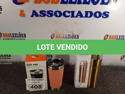 LOTE 408 - 01 KIT COPO + GARRAFA TÉRMICOS. (NO ESTADO) ATENÇÃO! FAZER A VISITAÇÃO ANTES DE ARREMATAR, NÃO SABEMOS SE FUNCIONA. LEILÃO NÃO TEM GARANTIA E NEM DEVOLUÇÃO, SUJEITO A POSSÍVEIS AVARIAS VISÍVEIS/OCULTAS E/OU AUSÊNCIA DE COMPONENTES.