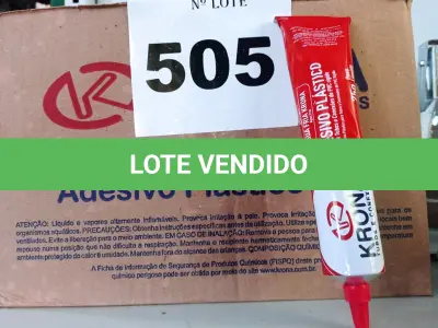 LOTE 505 - 01 LOTE COM VÁRIAS BISNAGAS DE ADESIVO PLÁSTICO 75G. (NO ESTADO) ATENÇÃO! FAZER A VISITAÇÃO ANTES DE ARREMATAR, NÃO SABEMOS SE FUNCIONA. LEILÃO NÃO TEM GARANTIA E NEM DEVOLUÇÃO, SUJEITO A POSSÍVEIS AVARIAS VISÍVEIS/OCULTAS E/OU AUSÊNCIA DE COMPONENTES.