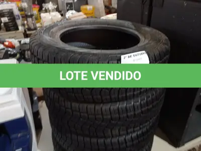 LOTE 499 - 04 PNEUS REMOLD NAS MEDIDAS 175/70/14. (NO ESTADO) ATENÇÃO! FAZER A VISITAÇÃO ANTES DE ARREMATAR, NÃO SABEMOS SE FUNCIONA. LEILÃO NÃO TEM GARANTIA E NEM DEVOLUÇÃO, SUJEITO A POSSÍVEIS AVARIAS VISÍVEIS/OCULTAS E/OU AUSÊNCIA DE COMPONENTES.
