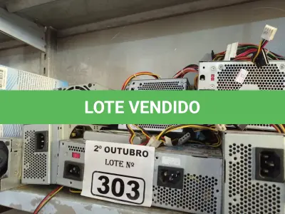 LOTE 303 - 01 LOTE COM VÁRIAS FONTES PARA PC MARCAS E MODELOS DIVERSOS. (NO ESTADO) ATENÇÃO! FAZER A VISITAÇÃO ANTES DE ARREMATAR, NÃO SABEMOS SE FUNCIONA. LEILÃO NÃO TEM GARANTIA E NEM DEVOLUÇÃO, SUJEITO A POSSÍVEIS AVARIAS VISÍVEIS/OCULTAS E/OU AUSÊNCIA DE COMPONENTES.