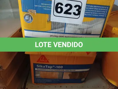 LOTE 623 - 02 CAIXAS DE SIKA TOP-100, REVESTIMENTO IMPERMEABILIZANTE SEMIFLEXÍVEL. (NO ESTADO) ATENÇÃO! FAZER A VISITAÇÃO ANTES DE ARREMATAR, NÃO SABEMOS SE FUNCIONA. LEILÃO NÃO TEM GARANTIA E NEM DEVOLUÇÃO, SUJEITO A POSSÍVEIS AVARIAS VISÍVEIS/OCULTAS E/OU AUSÊNCIA DE COMPONENTES.