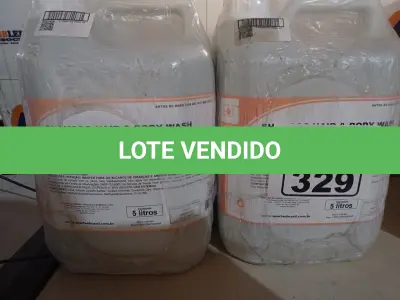 LOTE 329 - 20 LITROS DE SABONETE DE ESPUMA ANTISSÉPTICO. (NO ESTADO) ATENÇÃO! FAZER A VISITAÇÃO ANTES DE ARREMATAR, NÃO SABEMOS SE FUNCIONA. LEILÃO NÃO TEM GARANTIA E NEM DEVOLUÇÃO, SUJEITO A POSSÍVEIS AVARIAS VISÍVEIS/OCULTAS E/OU AUSÊNCIA DE COMPONENTES.