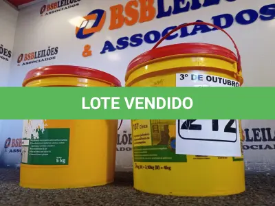 LOTE 212 - 01 BALDE DE SIKACRYL-203 5KG E 01 BALDE DE SIKA TOP-107 CINZA 4KG. (NO ESTADO) ATENÇÃO! FAZER A VISITAÇÃO ANTES DE ARREMATAR, NÃO SABEMOS SE FUNCIONA. LEILÃO NÃO TEM GARANTIA E NEM DEVOLUÇÃO, SUJEITO A POSSÍVEIS AVARIAS VISÍVEIS/OCULTAS E/OU AUSÊNCIA DE COMPONENTES.