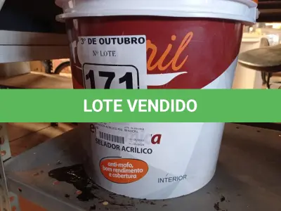 LOTE 171 - 01 BALDE DE SELADOR ACRÍLICO 16L. (NO ESTADO) ATENÇÃO! FAZER A VISITAÇÃO ANTES DE ARREMATAR, NÃO SABEMOS SE FUNCIONA. LEILÃO NÃO TEM GARANTIA E NEM DEVOLUÇÃO, SUJEITO A POSSÍVEIS AVARIAS VISÍVEIS/OCULTAS E/OU AUSÊNCIA DE COMPONENTES.