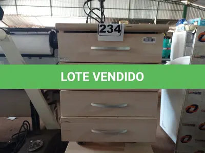 LOTE 234 - 02 GAVETEIROS COM 04 GAVETAS. (NO ESTADO) ATENÇÃO! FAZER A VISITAÇÃO ANTES DE ARREMATAR, NÃO SABEMOS SE FUNCIONA. LEILÃO NÃO TEM GARANTIA E NEM DEVOLUÇÃO, SUJEITO A POSSÍVEIS AVARIAS VISÍVEIS/OCULTAS E/OU AUSÊNCIA DE COMPONENTES.