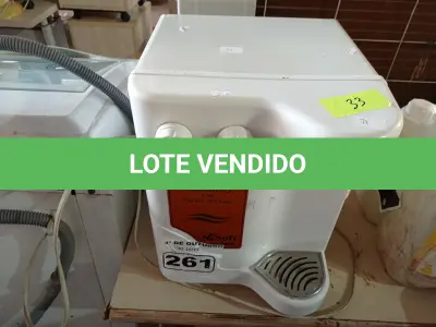 LOTE 261 - 01 PURIFICADOR DE ÁGUA MARCA SOFT. (NO ESTADO) ATENÇÃO! FAZER A VISITAÇÃO ANTES DE ARREMATAR, NÃO SABEMOS SE FUNCIONA. LEILÃO NÃO TEM GARANTIA E NEM DEVOLUÇÃO, SUJEITO A POSSÍVEIS AVARIAS VISÍVEIS/OCULTAS E/OU AUSÊNCIA DE COMPONENTES.