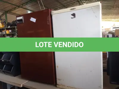 LOTE 248 - 02 FRIGOBARES MARCAS E MODELOS DIVERSOS COM AVARIAS. (NO ESTADO) ATENÇÃO! FAZER A VISITAÇÃO ANTES DE ARREMATAR, NÃO SABEMOS SE FUNCIONA. LEILÃO NÃO TEM GARANTIA E NEM DEVOLUÇÃO, SUJEITO A POSSÍVEIS AVARIAS VISÍVEIS/OCULTAS E/OU AUSÊNCIA DE COMPONENTES.
