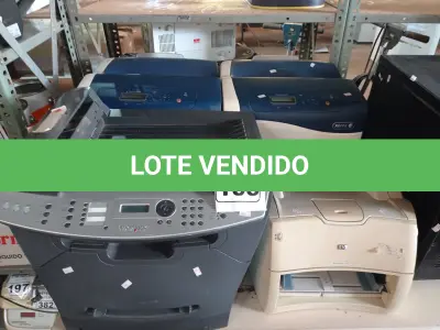 LOTE 183 - 04 IMPRESSORAS MARCAS E MODELOS DIVERSOS. (NO ESTADO) ATENÇÃO! FAZER A VISITAÇÃO ANTES DE ARREMATAR, NÃO SABEMOS SE FUNCIONA. LEILÃO NÃO TEM GARANTIA E NEM DEVOLUÇÃO, SUJEITO A POSSÍVEIS AVARIAS VISÍVEIS/OCULTAS E/OU AUSÊNCIA DE COMPONENTES.