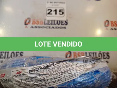LOTE 215 - 01 ROLO DE CABO FLEXÍVEL 100M 1X 4MM NA COR AZUL(NOVO). (NO ESTADO) ATENÇÃO! FAZER A VISITAÇÃO ANTES DE ARREMATAR, NÃO SABEMOS SE FUNCIONA. LEILÃO NÃO TEM GARANTIA E NEM DEVOLUÇÃO, SUJEITO A POSSÍVEIS AVARIAS VISÍVEIS/OCULTAS E/OU AUSÊNCIA DE COMPONENTES.