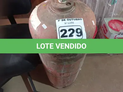 LOTE 229 - 01 CILINDRO DE GÁS ACETILENO “VAZIO”. (NO ESTADO) ATENÇÃO! FAZER A VISITAÇÃO ANTES DE ARREMATAR, NÃO SABEMOS SE FUNCIONA. LEILÃO NÃO TEM GARANTIA E NEM DEVOLUÇÃO, SUJEITO A POSSÍVEIS AVARIAS VISÍVEIS/OCULTAS E/OU AUSÊNCIA DE COMPONENTES.