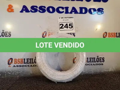 LOTE 245 - 01 ROLO DE CABO FLEXÍVEL 100M 1X 4MM NA COR BRANCA(NOVO). (NO ESTADO) ATENÇÃO! FAZER A VISITAÇÃO ANTES DE ARREMATAR, NÃO SABEMOS SE FUNCIONA. LEILÃO NÃO TEM GARANTIA E NEM DEVOLUÇÃO, SUJEITO A POSSÍVEIS AVARIAS VISÍVEIS/OCULTAS E/OU AUSÊNCIA DE COMPONENTES.